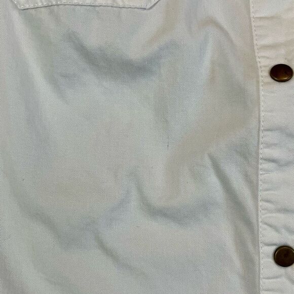 Seven For All Mankind Snap Button Up White Blouse Small - Picture 11 of 15